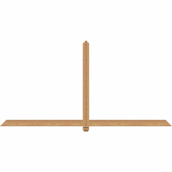 Ekena Millwork Eugene Smooth Timber Gable Bracket, Western Red Cedar, 96"W x 48"H x 1 1/2"D x 3 1/2"F, 12/12 Pitch GBW096X48X0204EUG00SWR - main